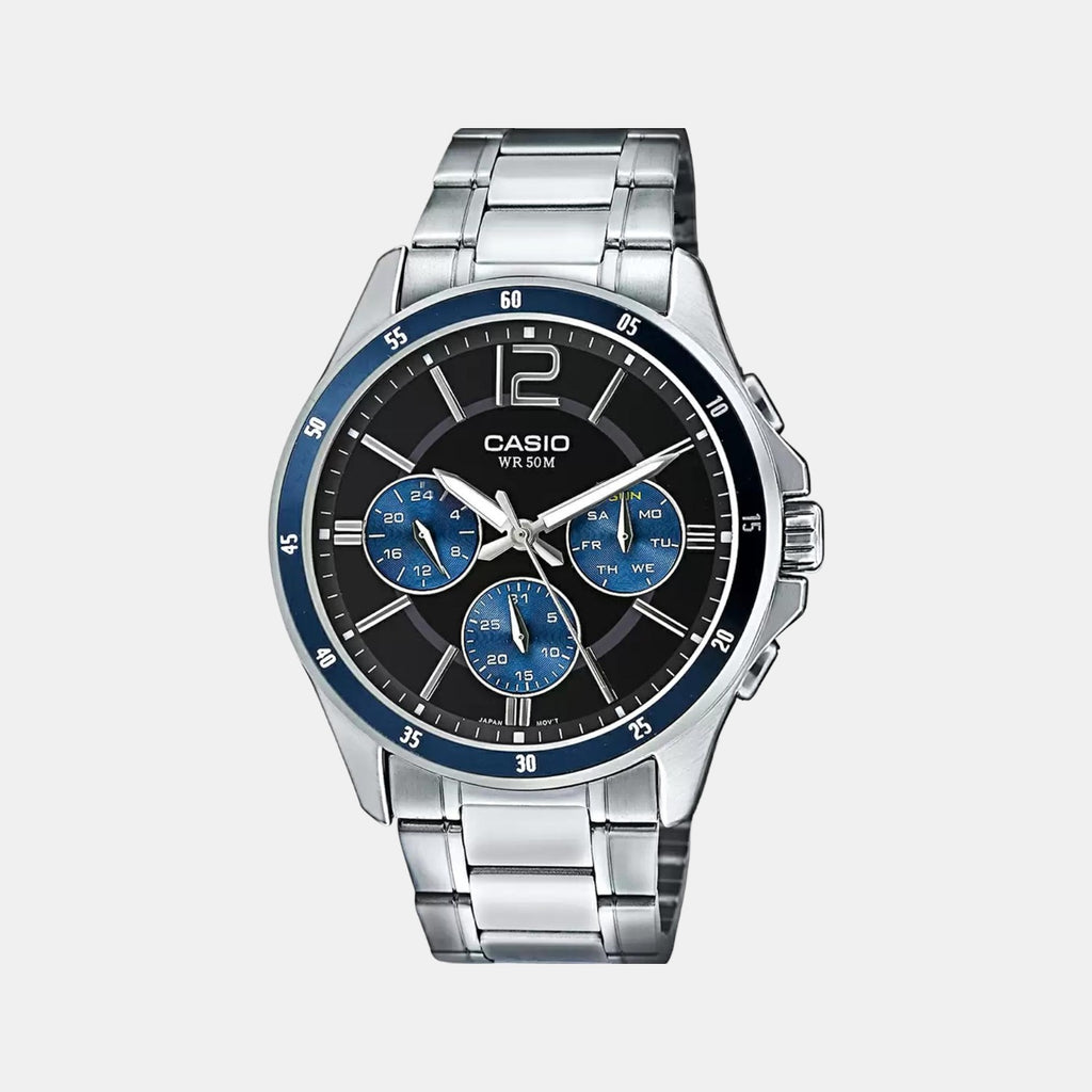 Casio Round Black Chronograph watch