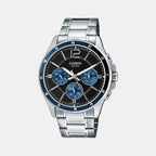 Casio Round Black Chronograph watch