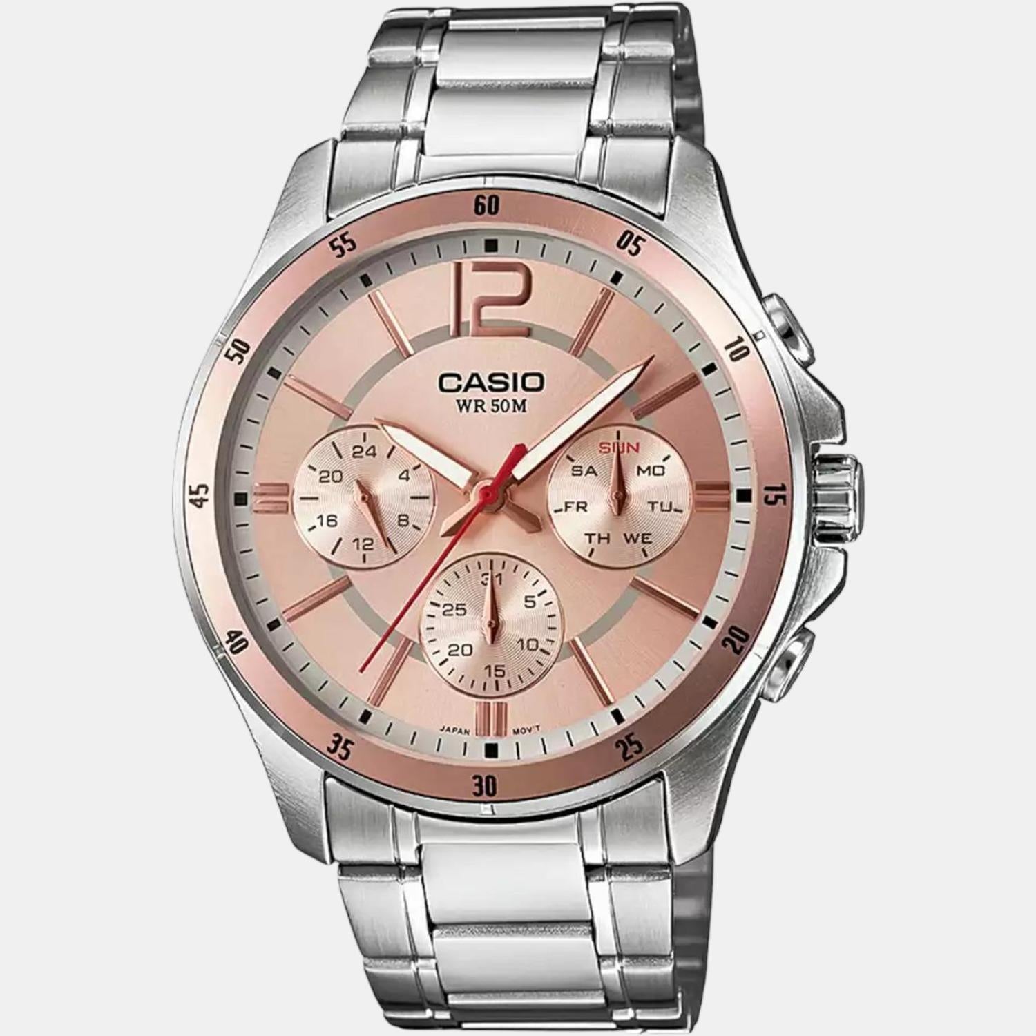 Casio rose gold analog sale