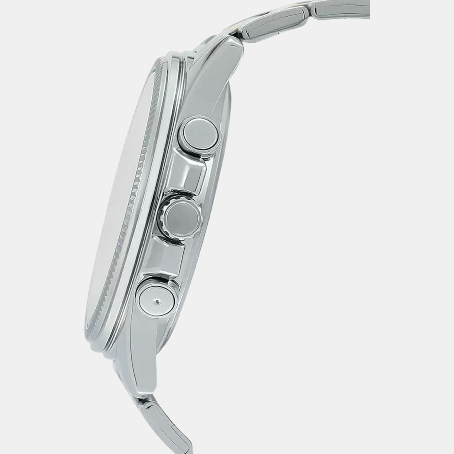 Casio Men Round Silver watch