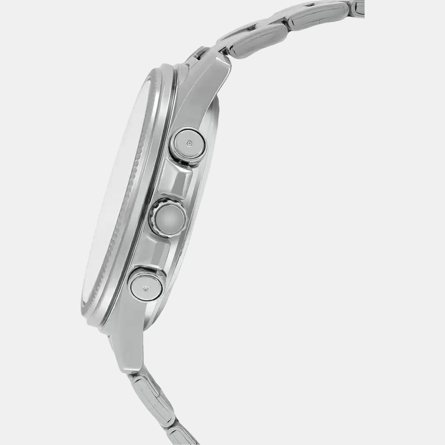 Casio Men Round Silver watch