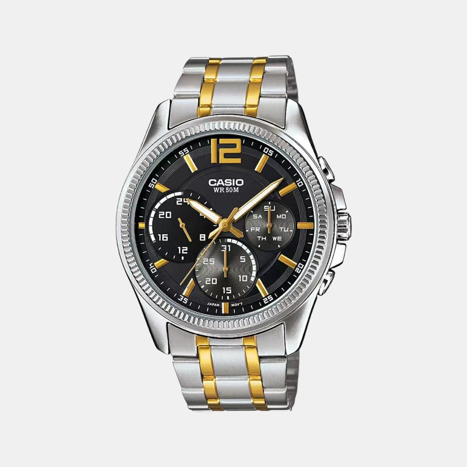 Casio Round Black Chronograph watch