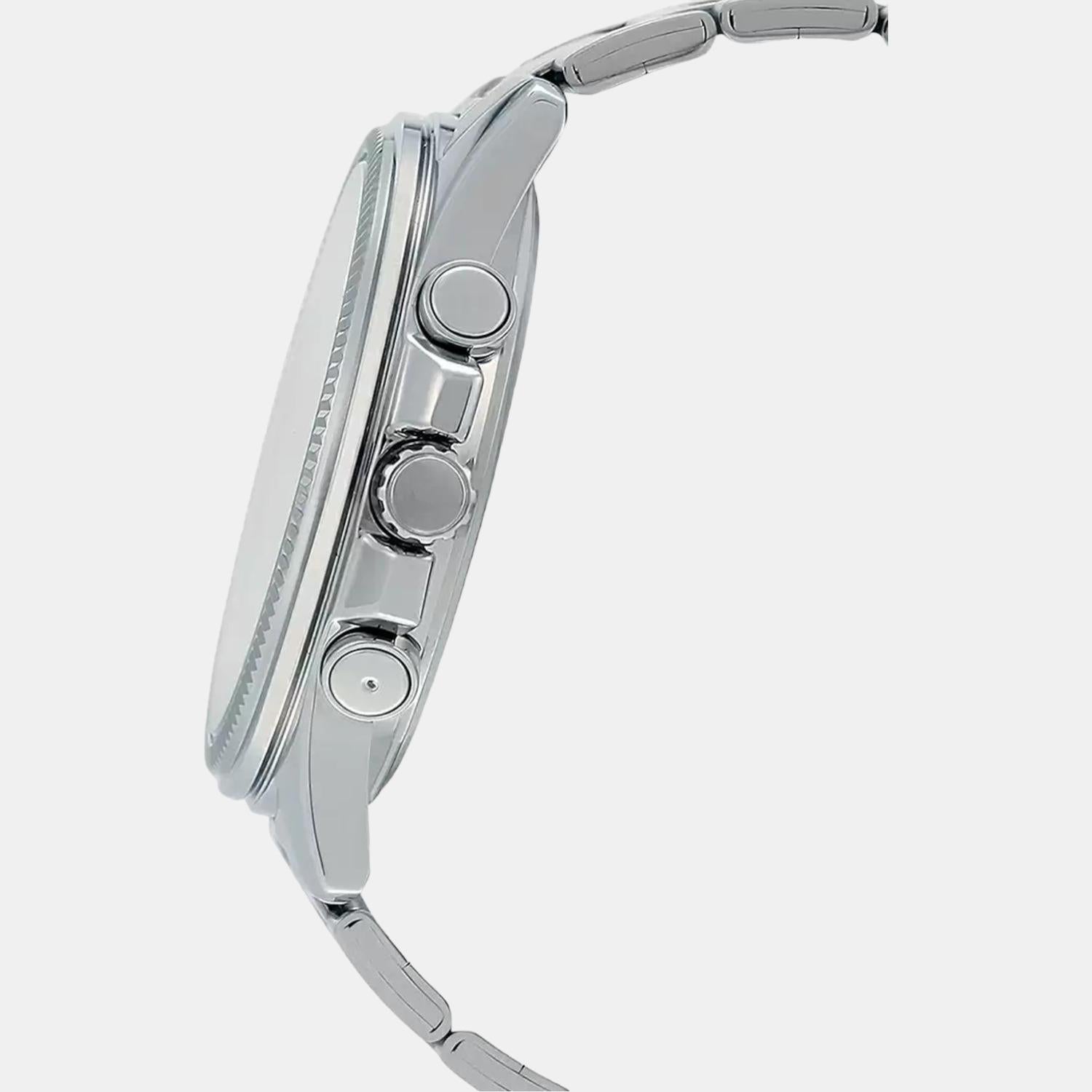 Casio Men Round Silver watch