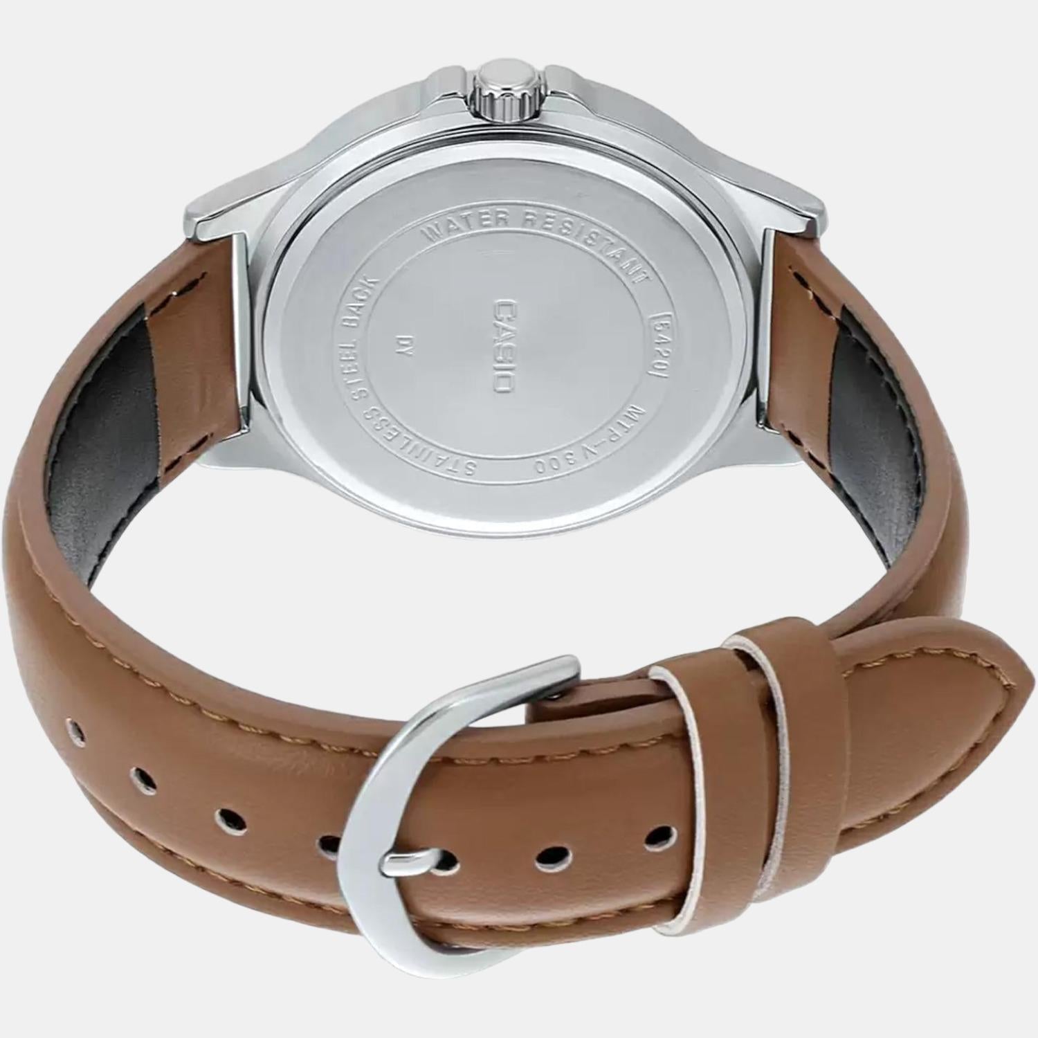 Casio Leather White watch