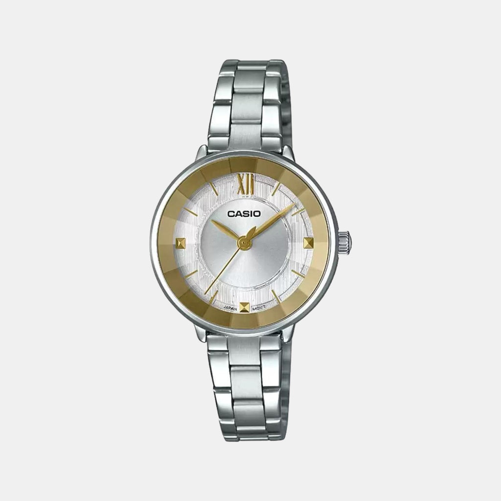 Casio Round Silver Analog watch