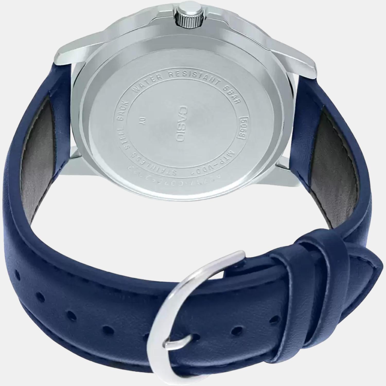 Casio Leather Blue watch