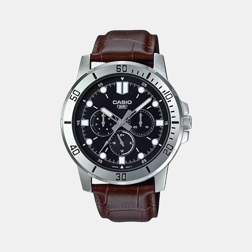 Casio Round Black Chronograph watch