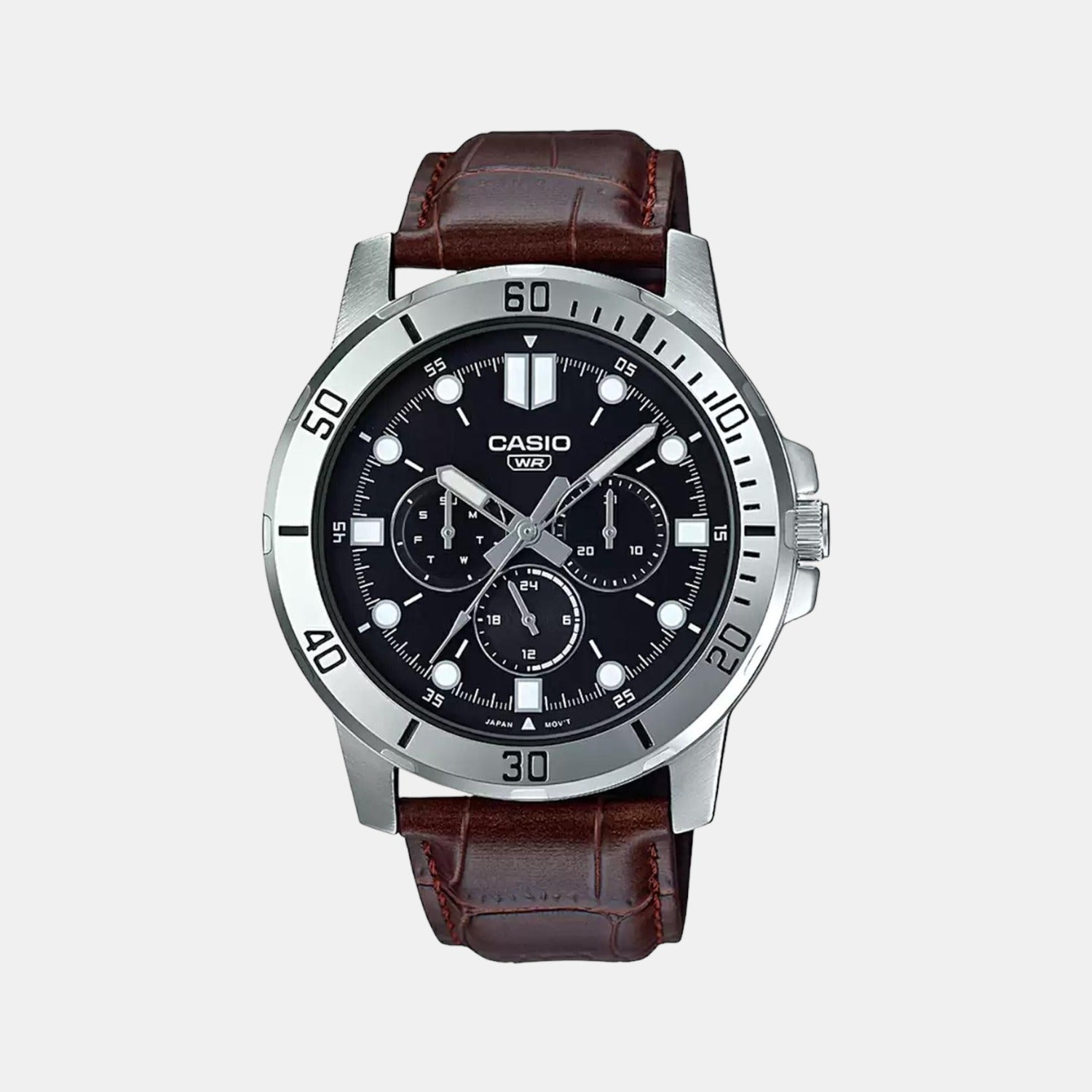 Casio Round Black Chronograph watch