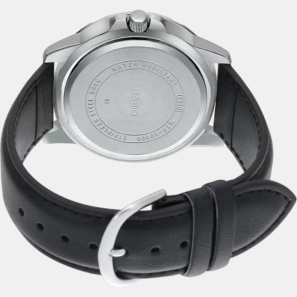 Casio Leather Silver watch