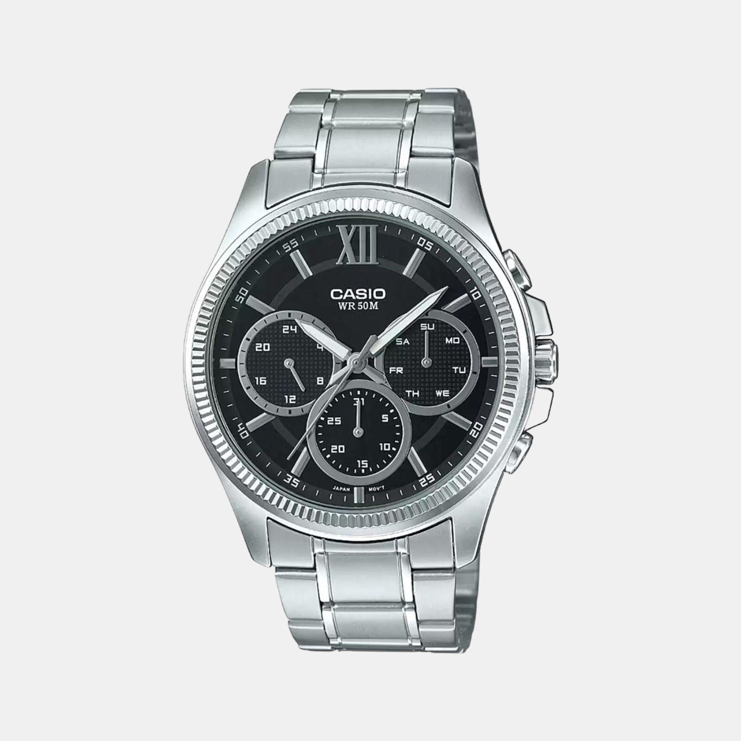 Casio Round Black Chronograph watch