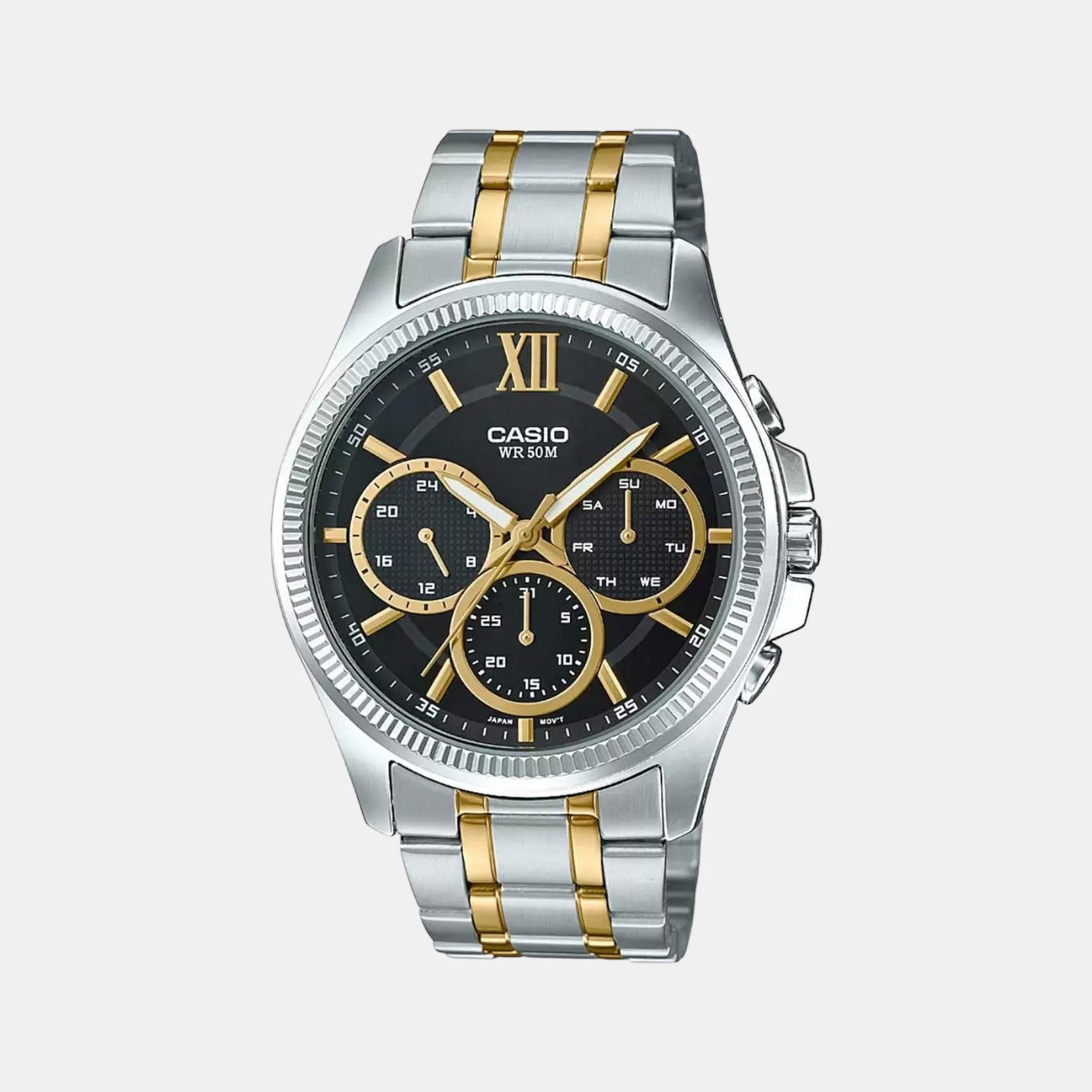 Casio Round Black Chronograph watch