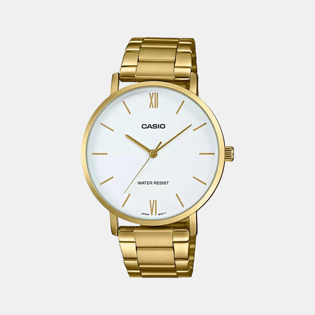 Casio Round White Analog watch