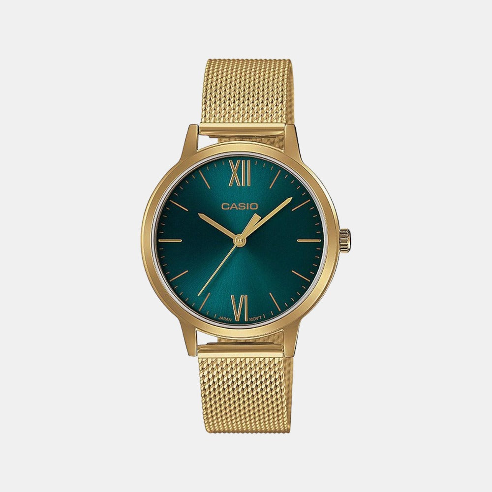 Casio Round Green Analog watch