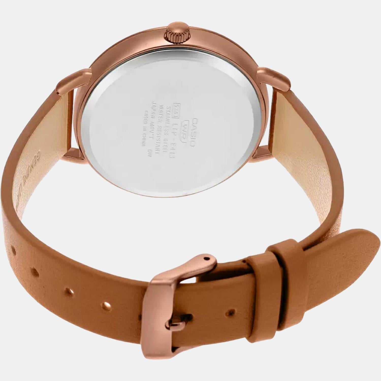 Casio Leather Silver watch