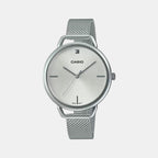 Casio Round Silver Analog watch