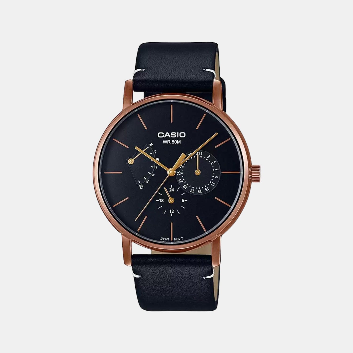 Casio Round Rose Gold Chronograph watch