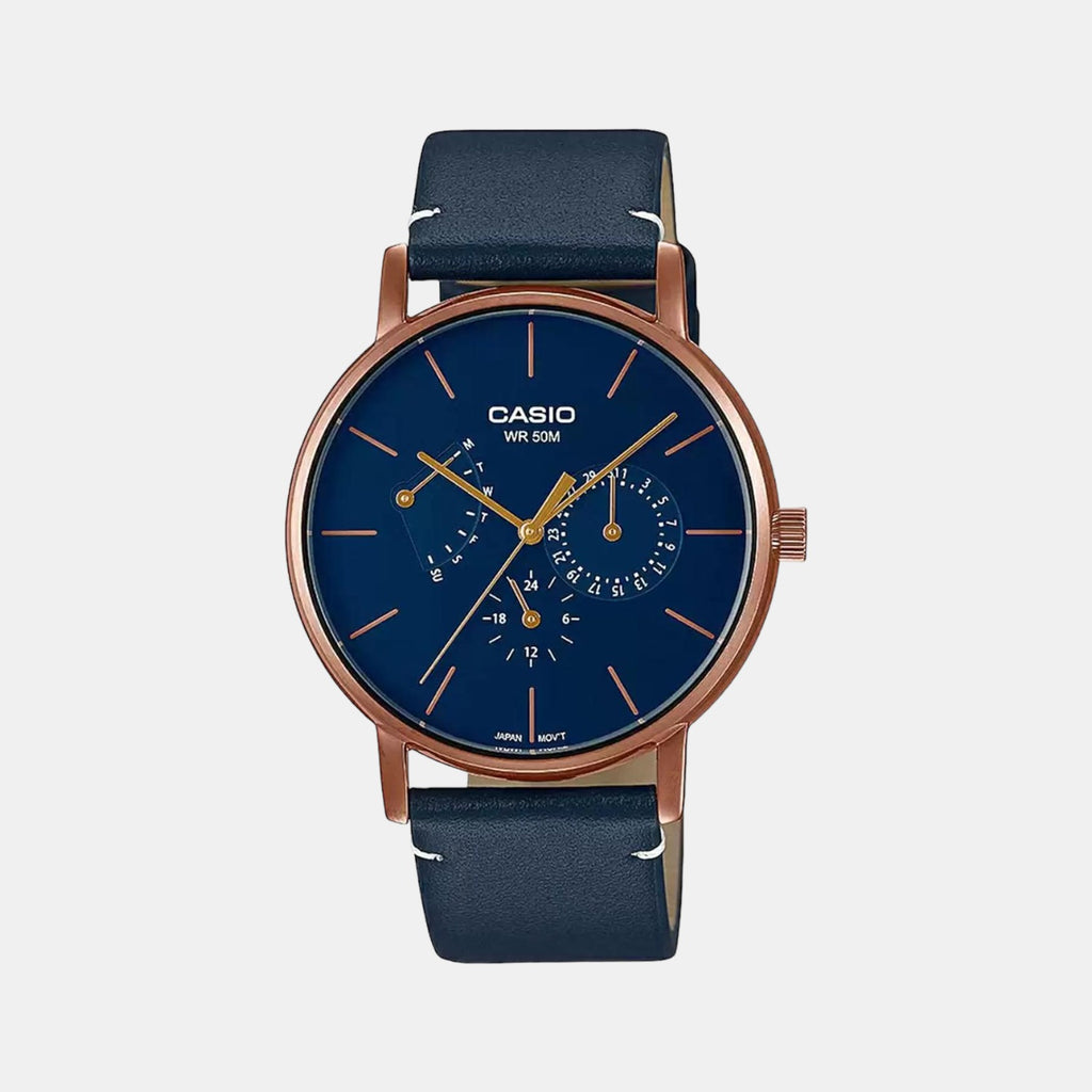 Casio Round Blue Chronograph watch