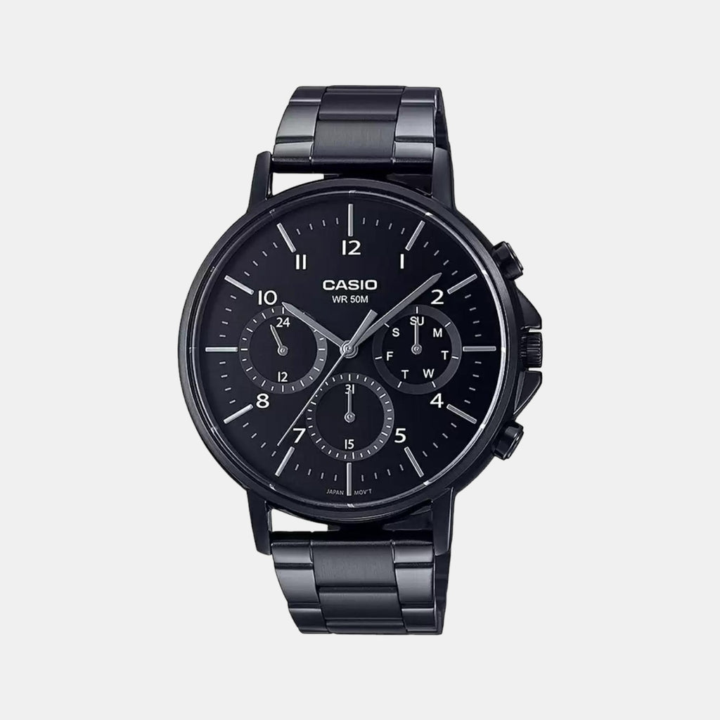 Casio Round Black Chronograph watch