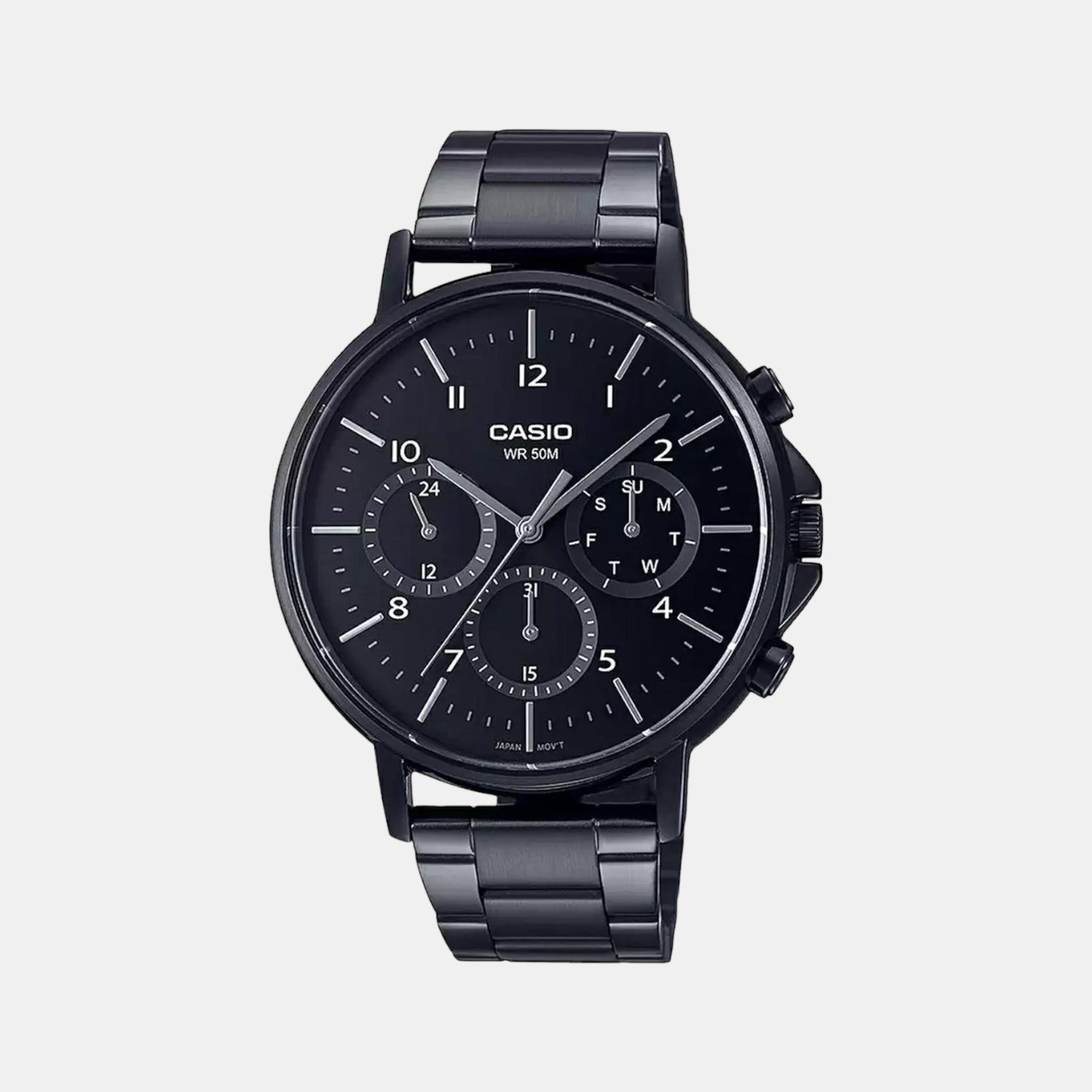Casio Round Black Chronograph watch