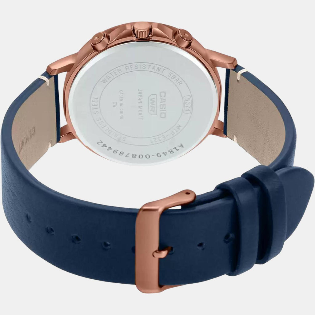 Casio Leather Blue watch