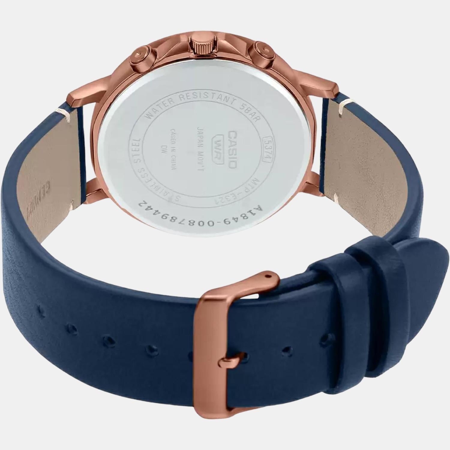 Casio Leather Blue watch