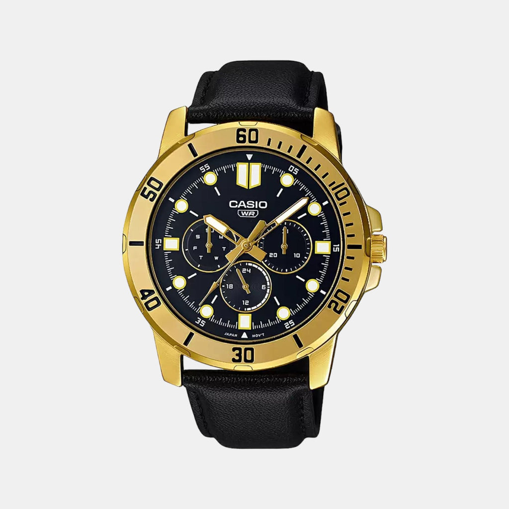 Casio Round Black Chronograph watch