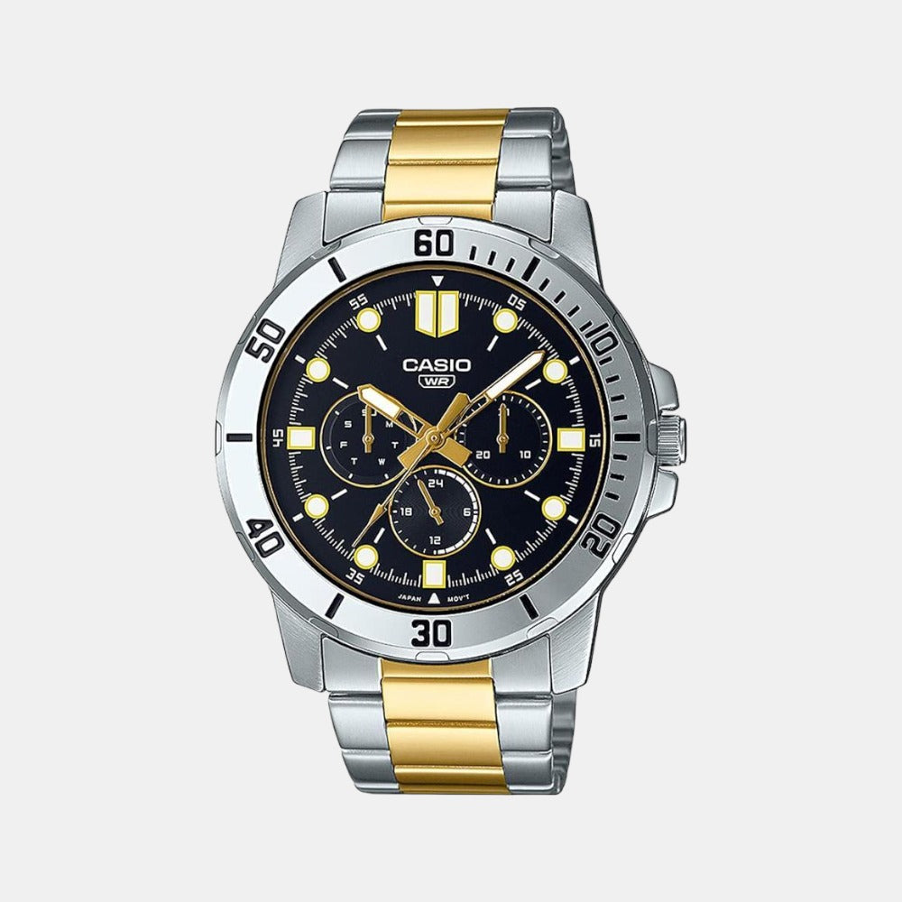 Casio Round Black Chronograph watch