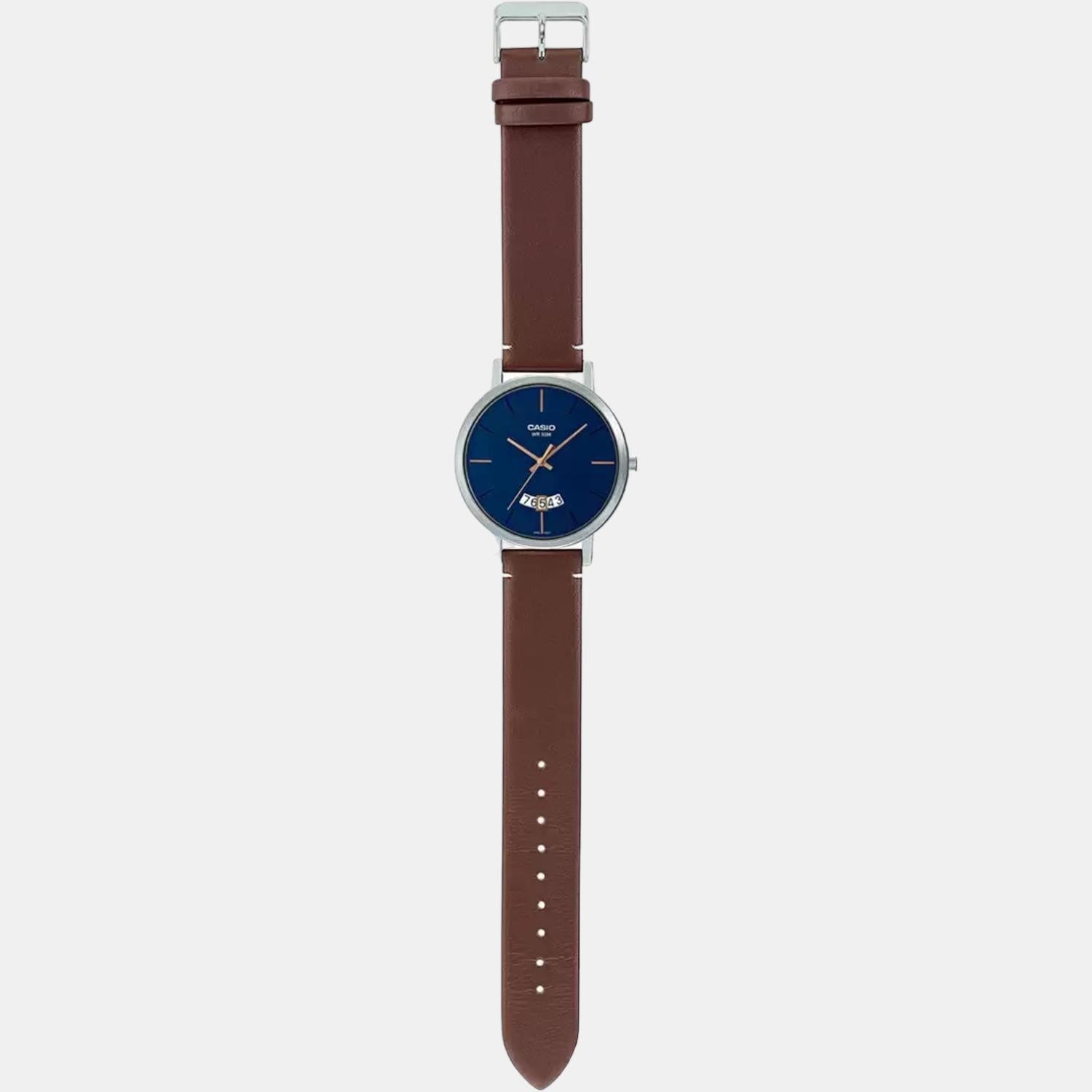 Casio Leather Blue watch