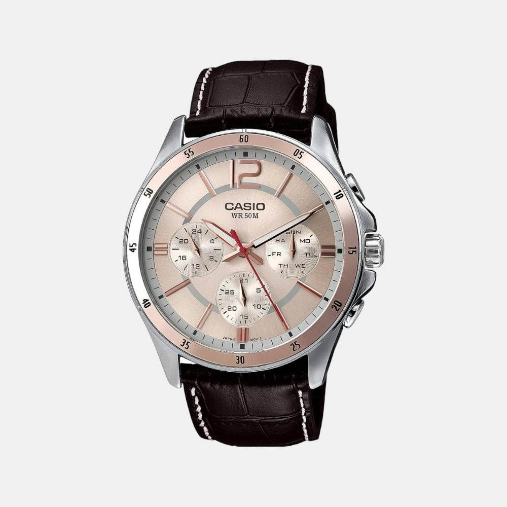 Enticer Male Chronograph Leather Watch A1887