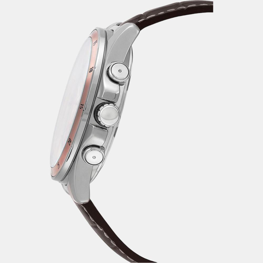 Casio Men Round Rose Gold watch