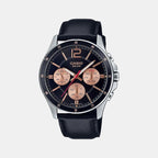Casio Round Black Chronograph watch
