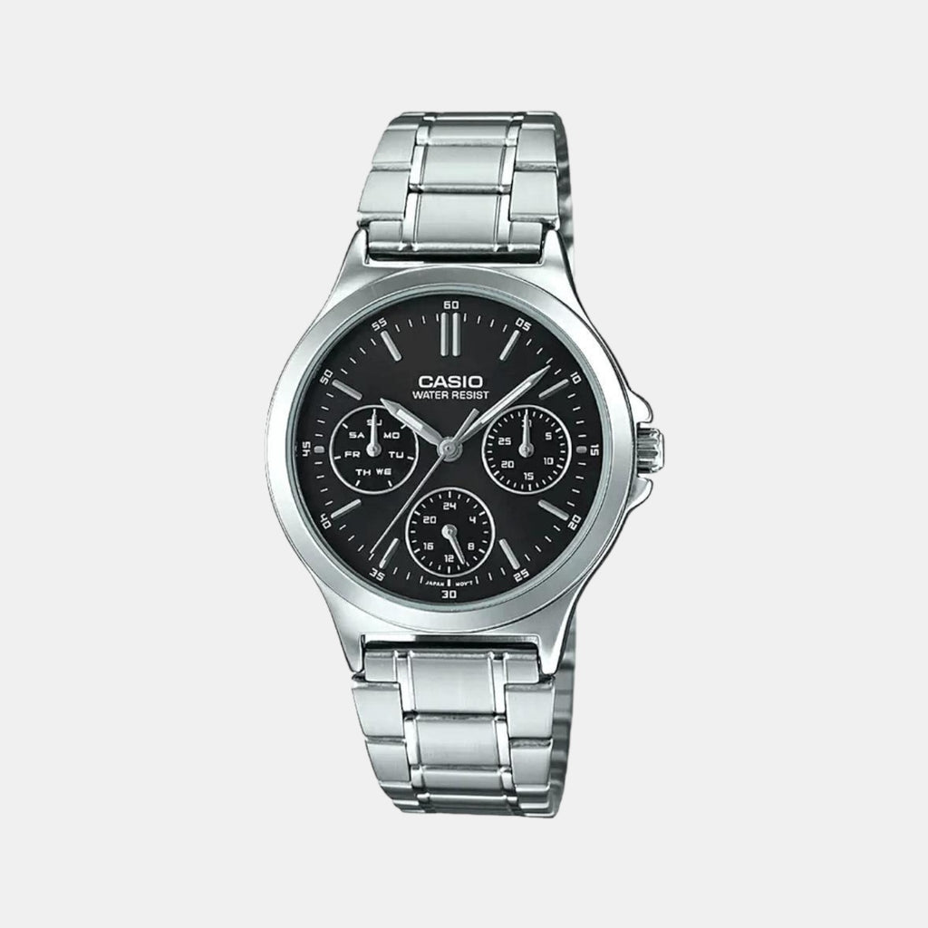 Casio Round Black Chronograph watch