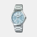 Casio Round Blue Chronograph watch