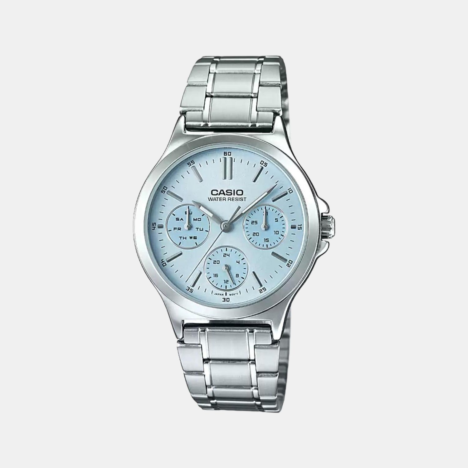 Casio Round Blue Chronograph watch