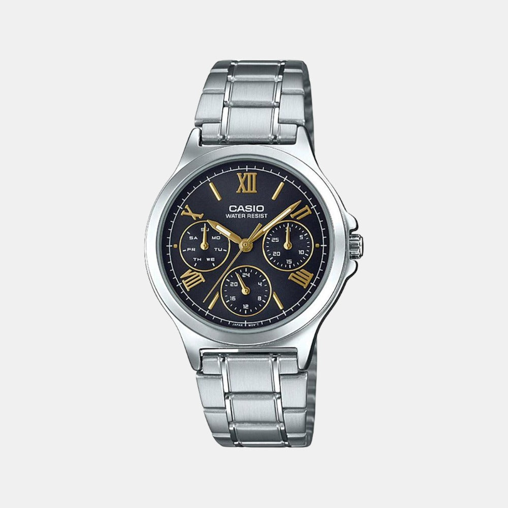 Casio Round Black Chronograph watch