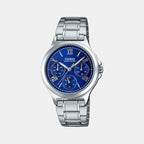 Casio Round Blue Chronograph watch