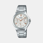 Casio Round Silver Chronograph watch