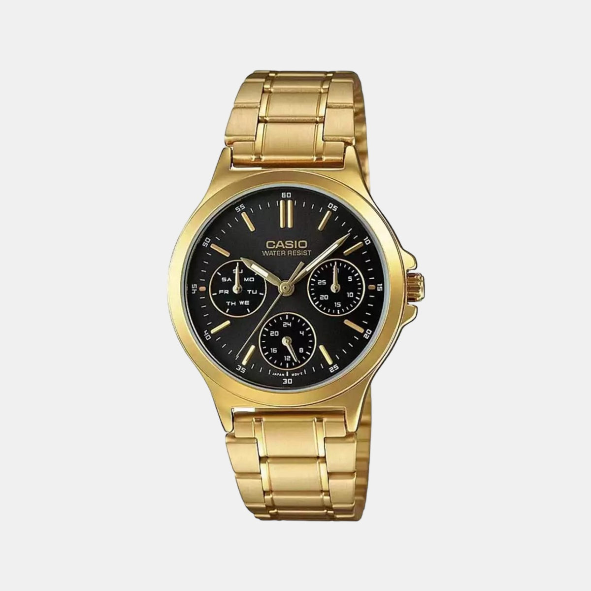 Casio Round Black Chronograph watch