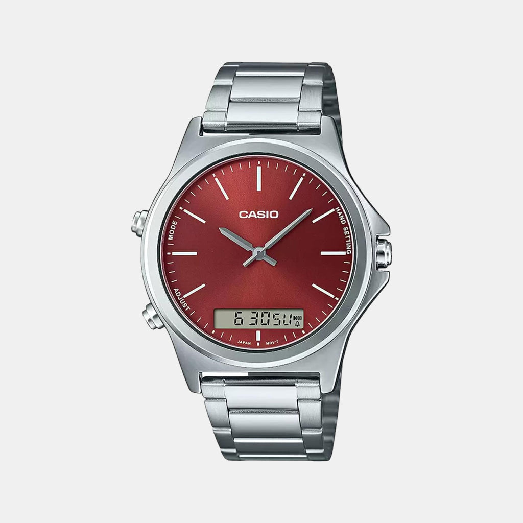 Casio Round Red Analog watch