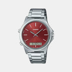 Casio Round Red Analog watch