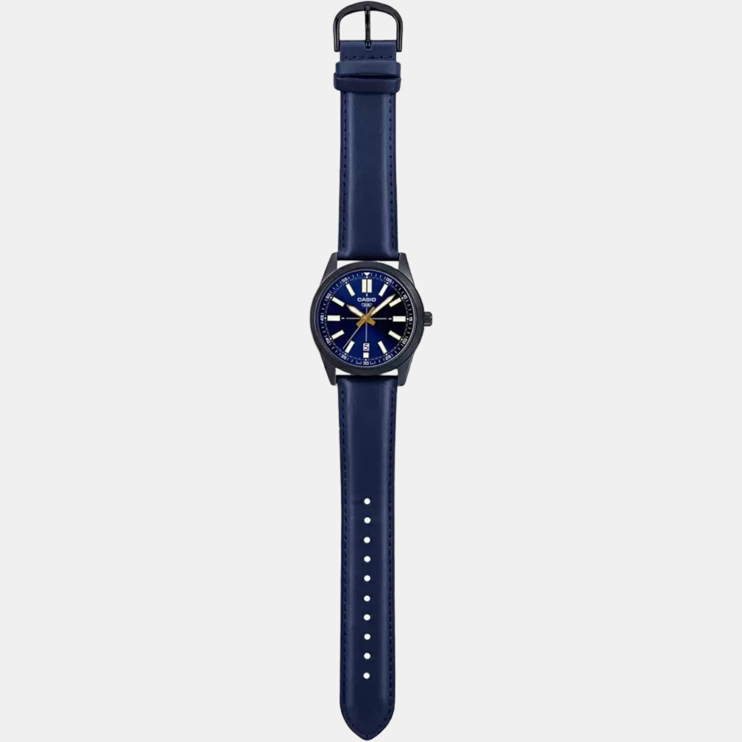 Casio Leather Blue watch