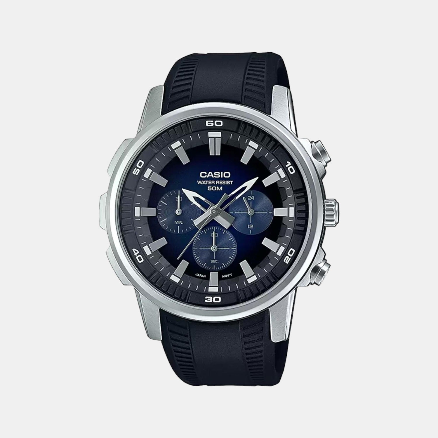 Casio Round Black Chronograph watch