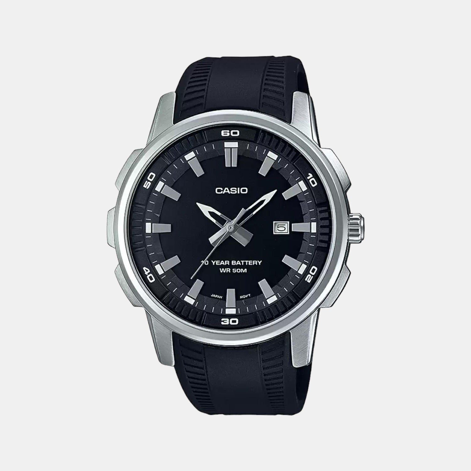 Casio Round Black Chronograph watch