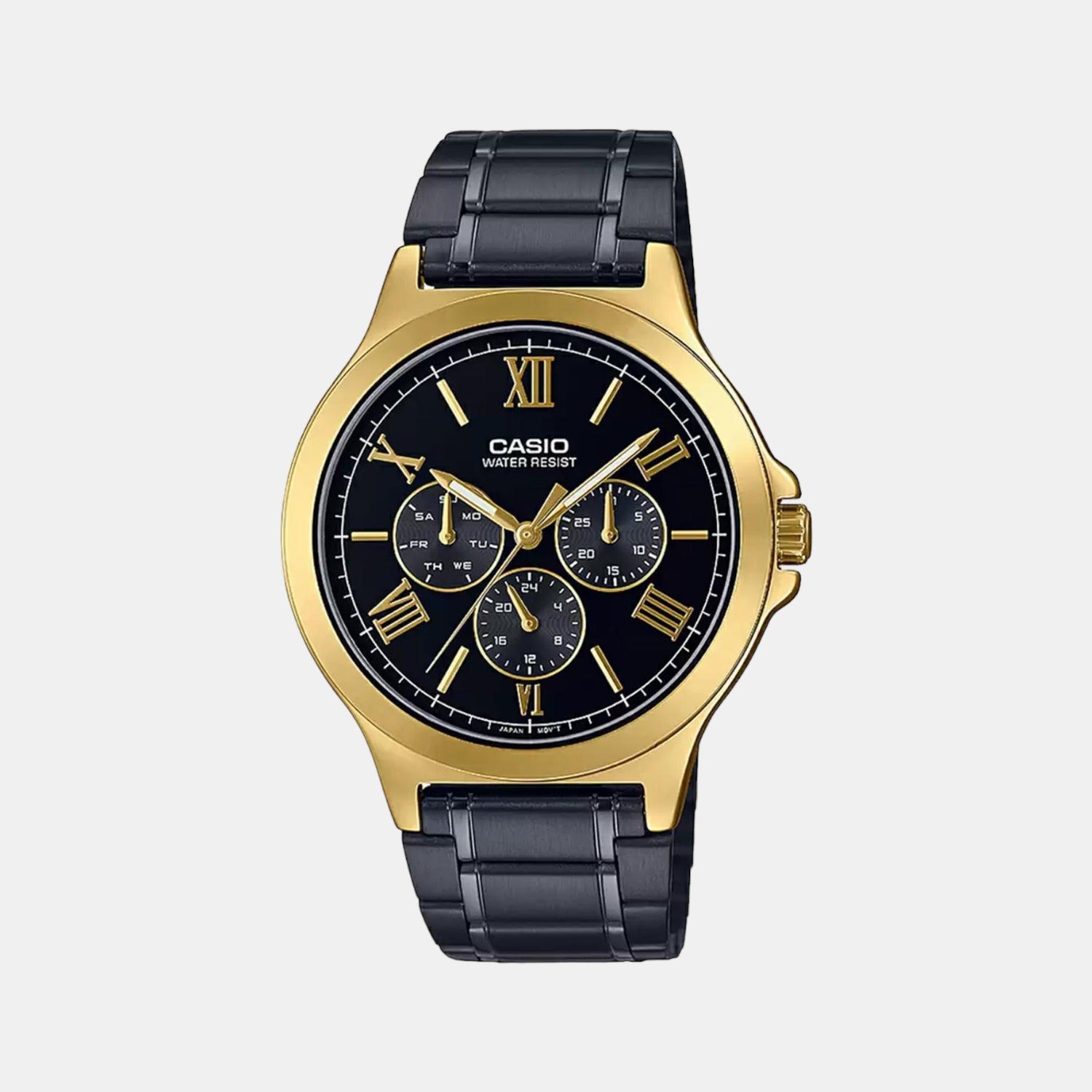 Casio Round Black Chronograph watch