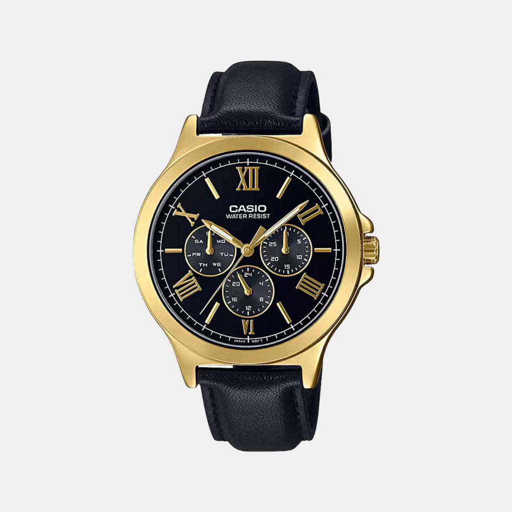 Casio Round Black Chronograph watch