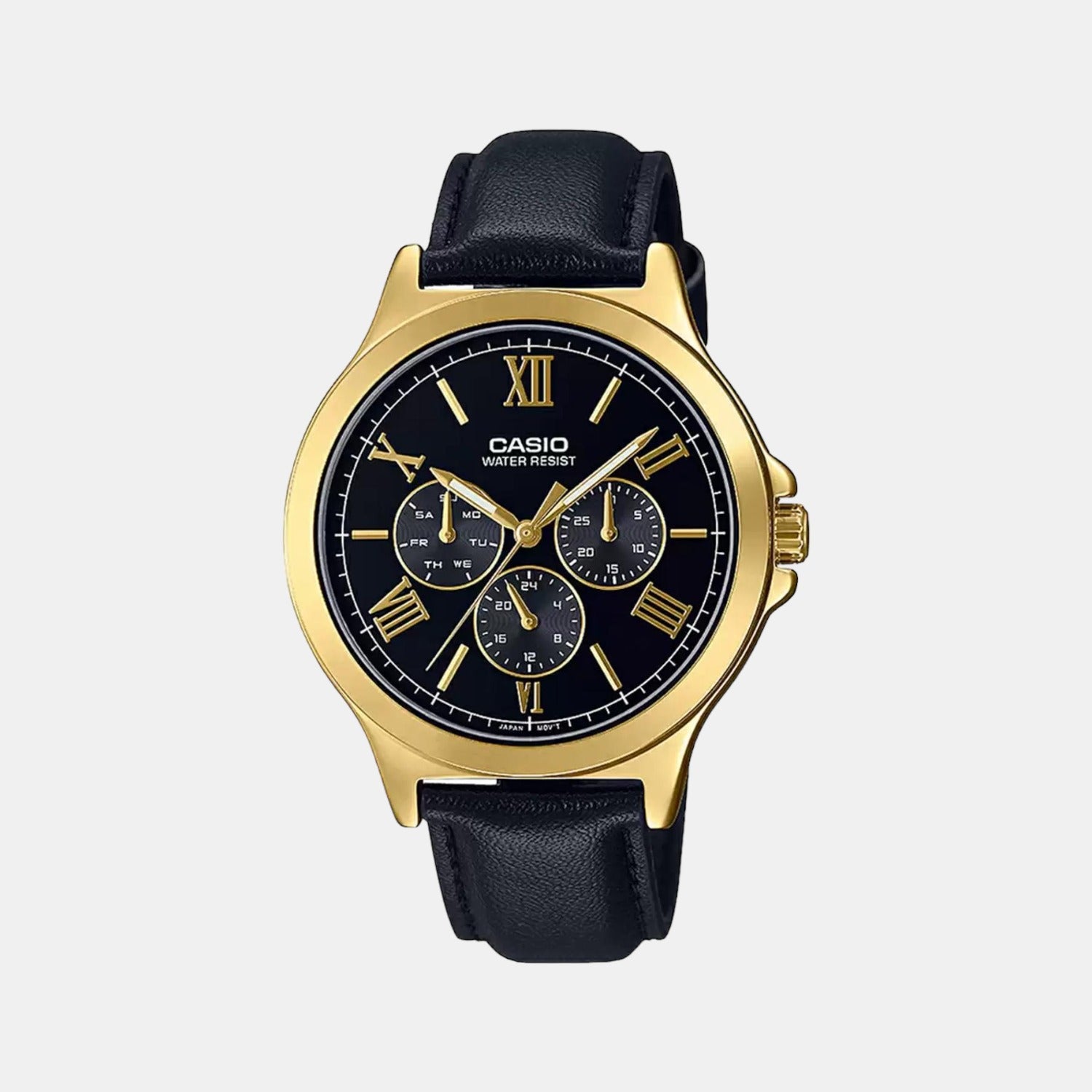 Casio Round Black Chronograph watch