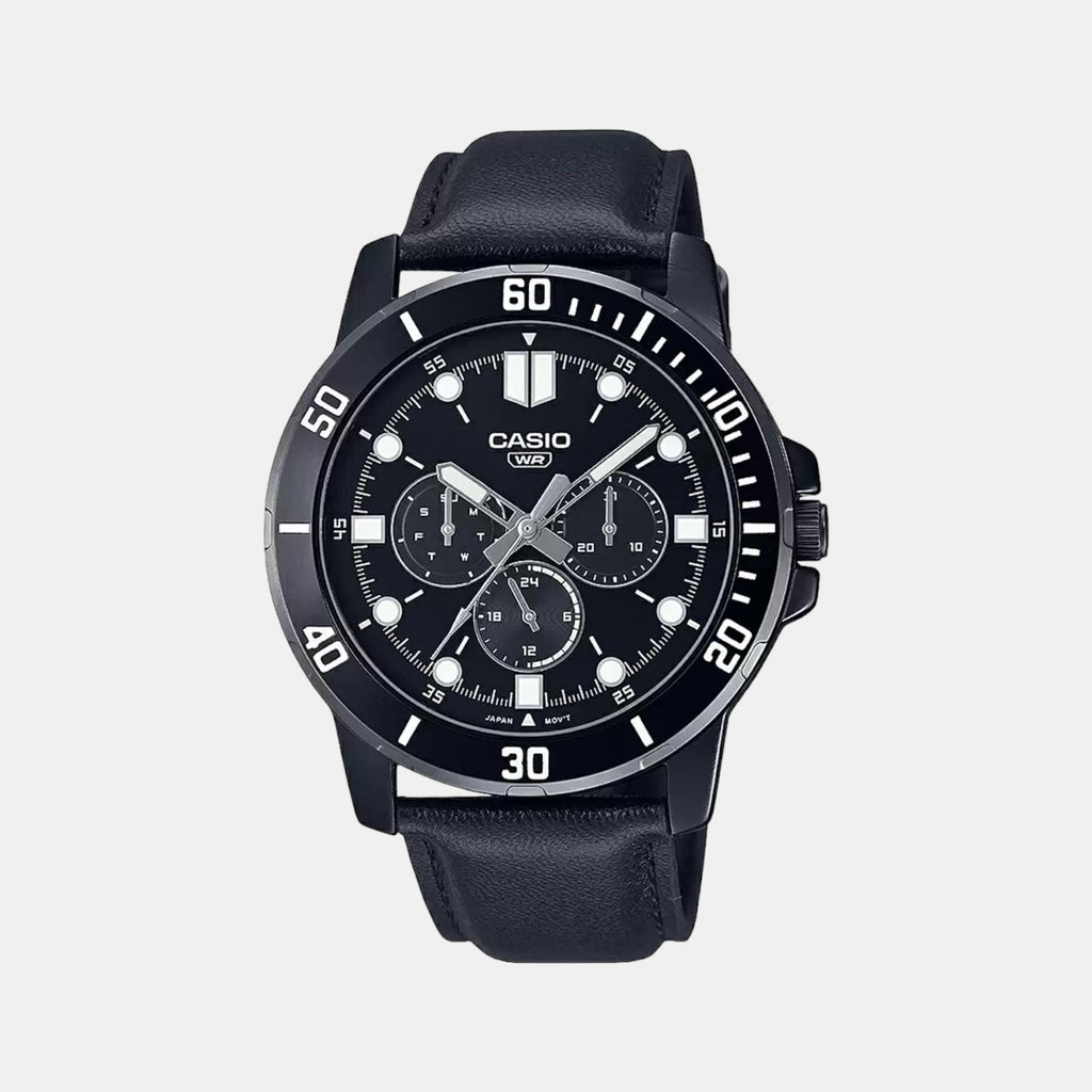 Casio Round Black Chronograph watch