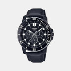 Casio Round Black Chronograph watch