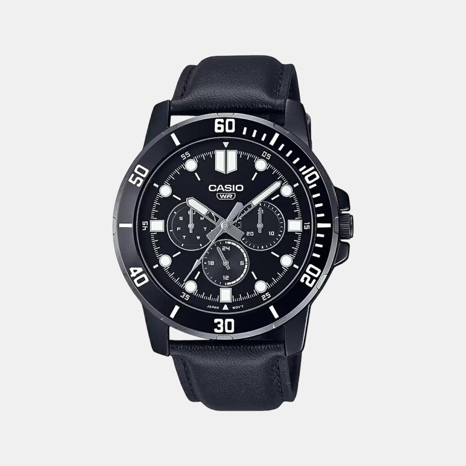 Casio Round Black Chronograph watch