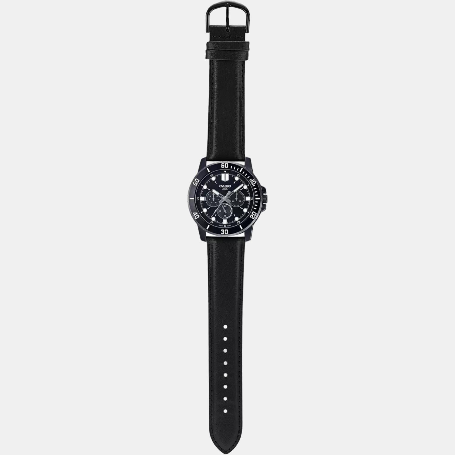 Casio Leather Black watch